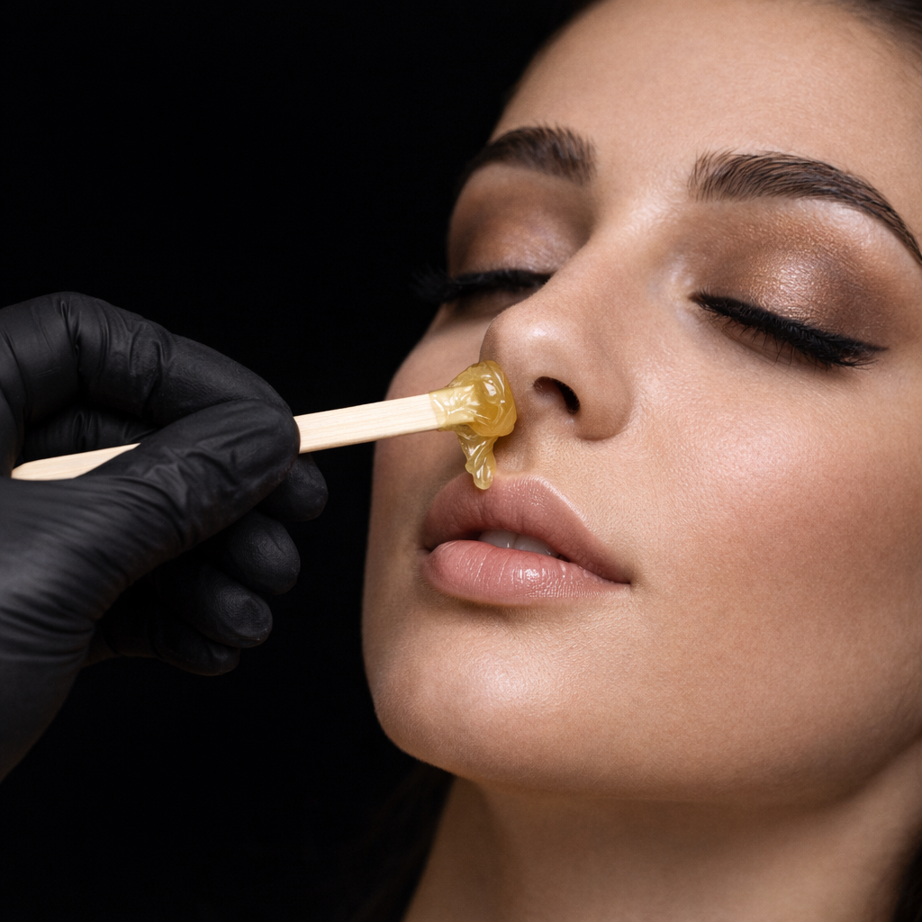 Labio superior con cera